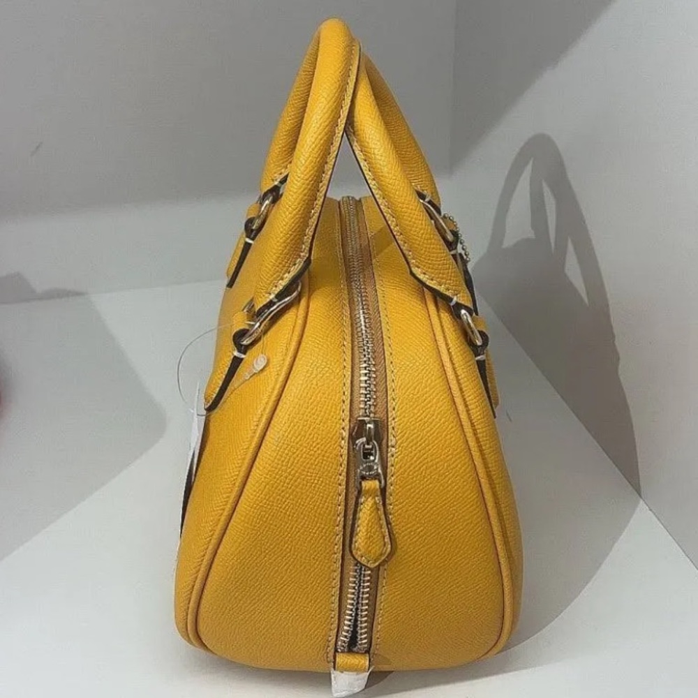 Mustard Yellow Coach Sydney Satchel - Picture 6 of 8
